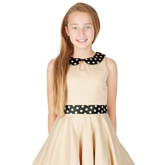 Kids 'Vintage Polka Dot 50's Girls Dress 🤍 NWT - Picture 2 of 8